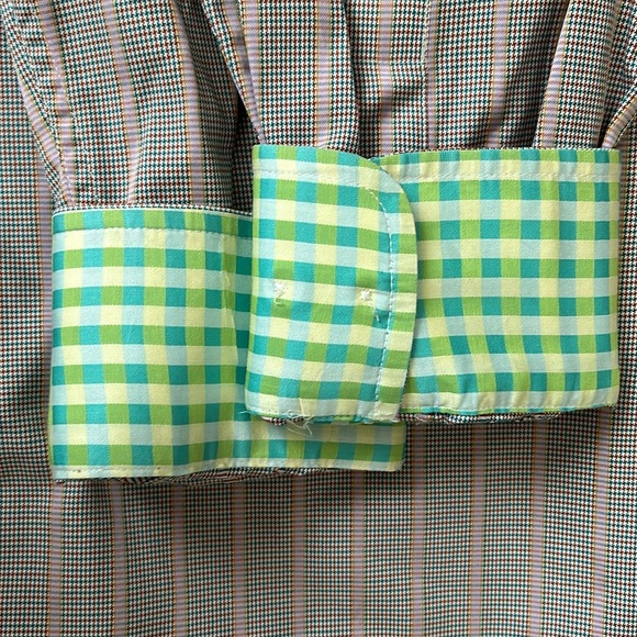 Robert Graham Long Sleeve Stripe Shirt Button Front Flip Cuffs, size XL - Picture 5 of 8